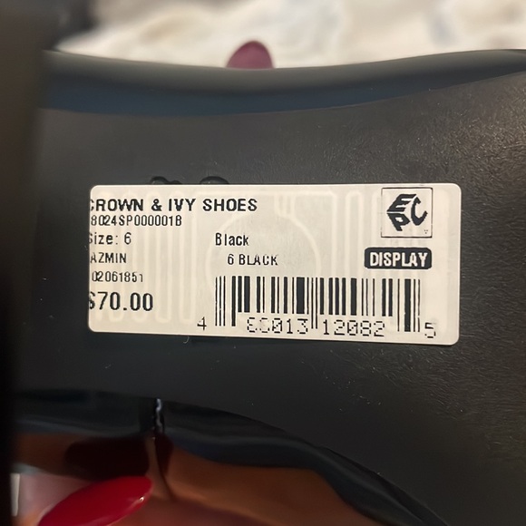 NWT Crown & Ivy Black Jazmin Heels - Picture 8 of 8